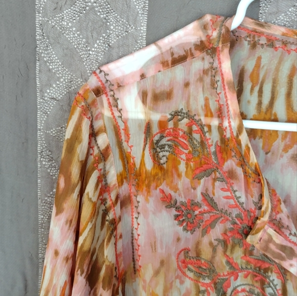 👚 Sundance Women's Top 100% Silk Flawed - Picture 9 of 16